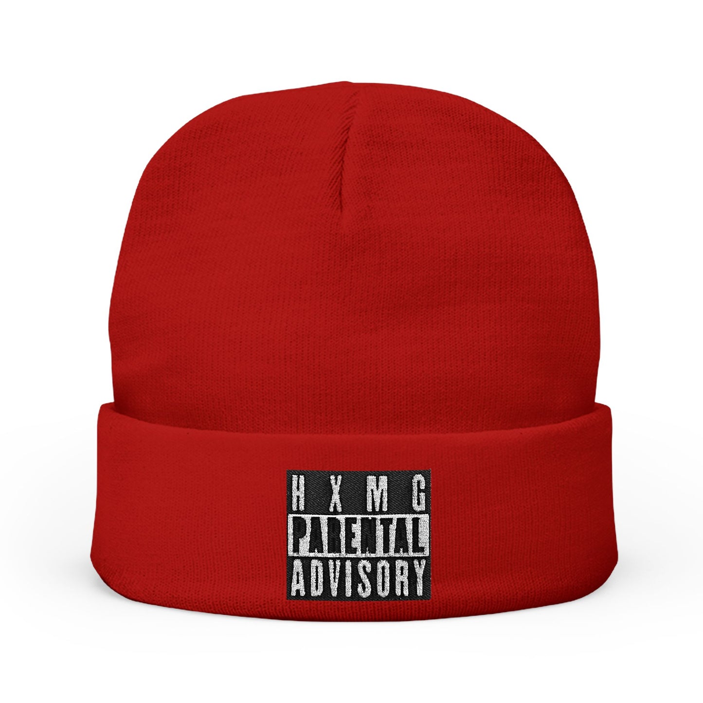 HXMG Parental Advisory Knit Beanie - Stylish Embroidered Winter Hat