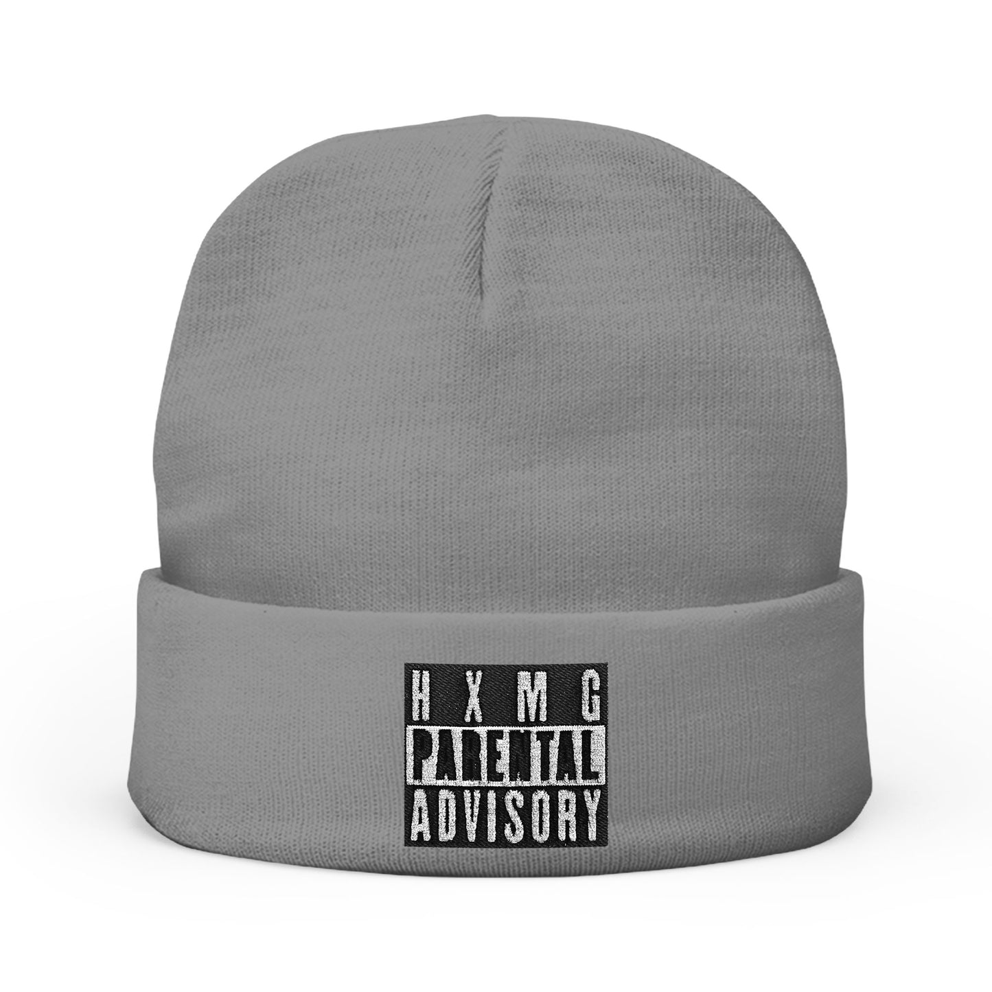 HXMG Parental Advisory Knit Beanie - Stylish Embroidered Winter Hat