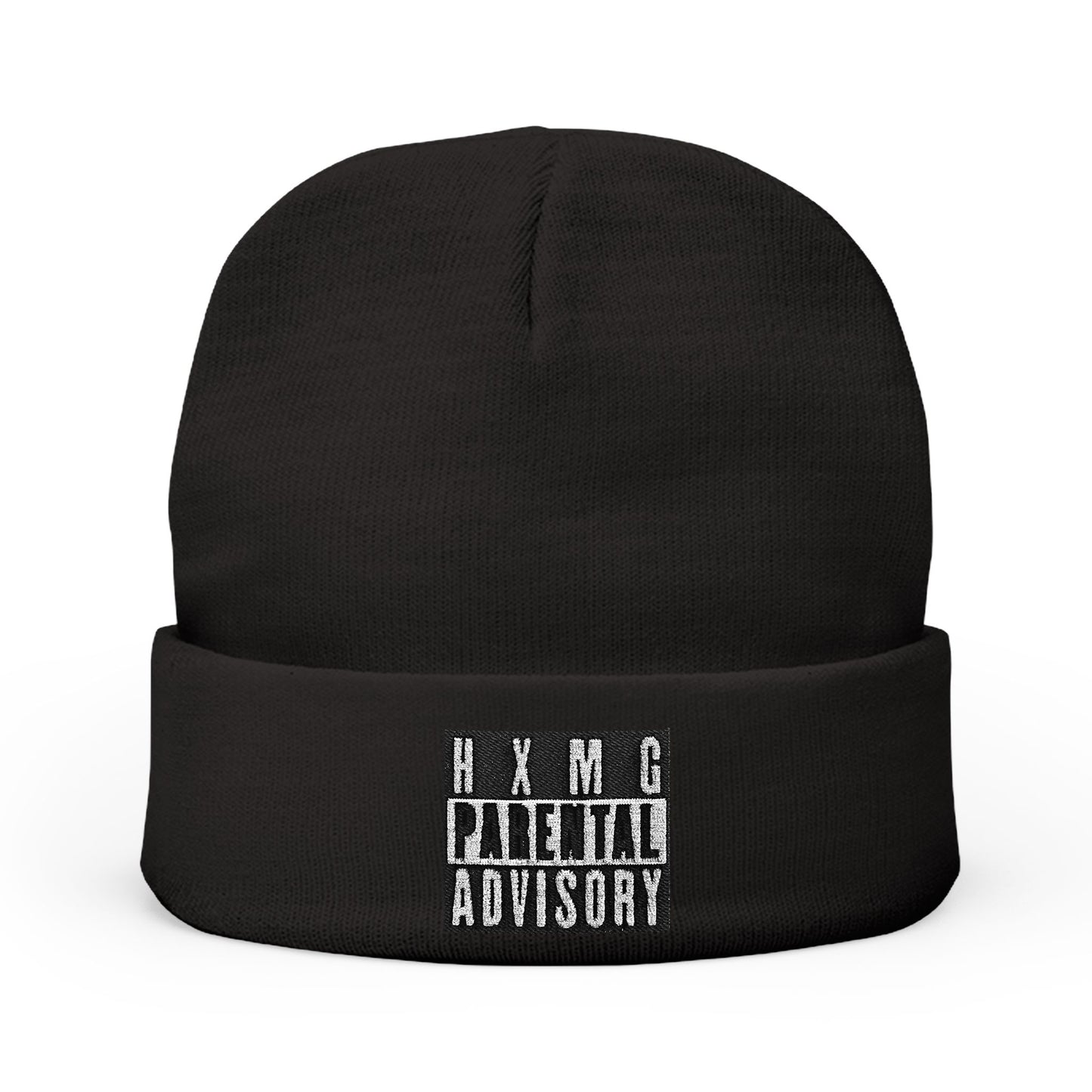 HXMG Parental Advisory Knit Beanie - Stylish Embroidered Winter Hat