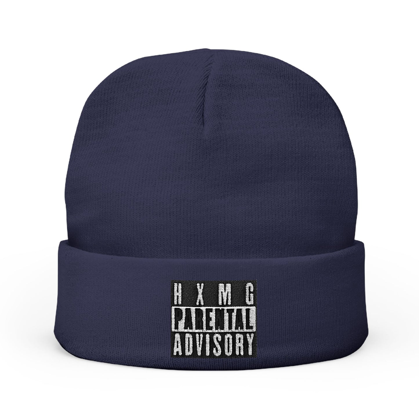 HXMG Parental Advisory Knit Beanie - Stylish Embroidered Winter Hat
