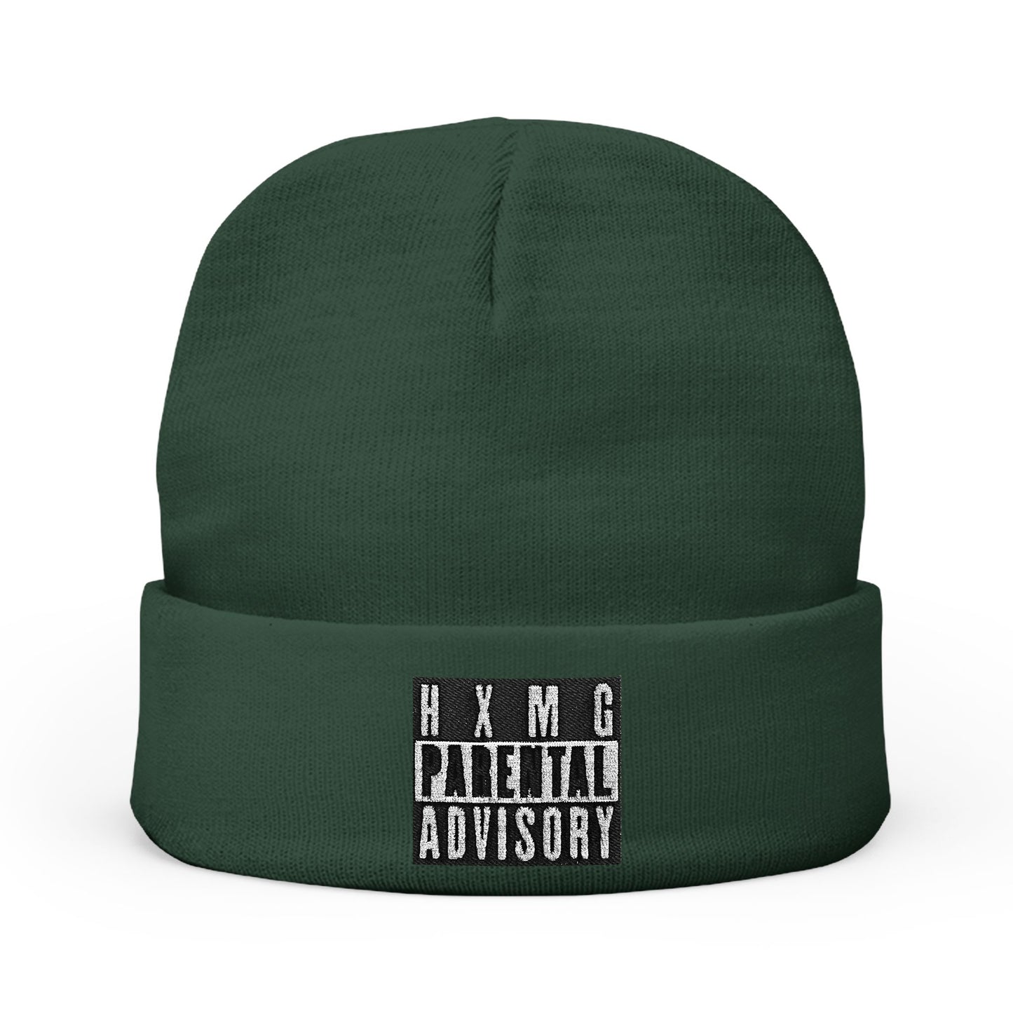 HXMG Parental Advisory Knit Beanie - Stylish Embroidered Winter Hat
