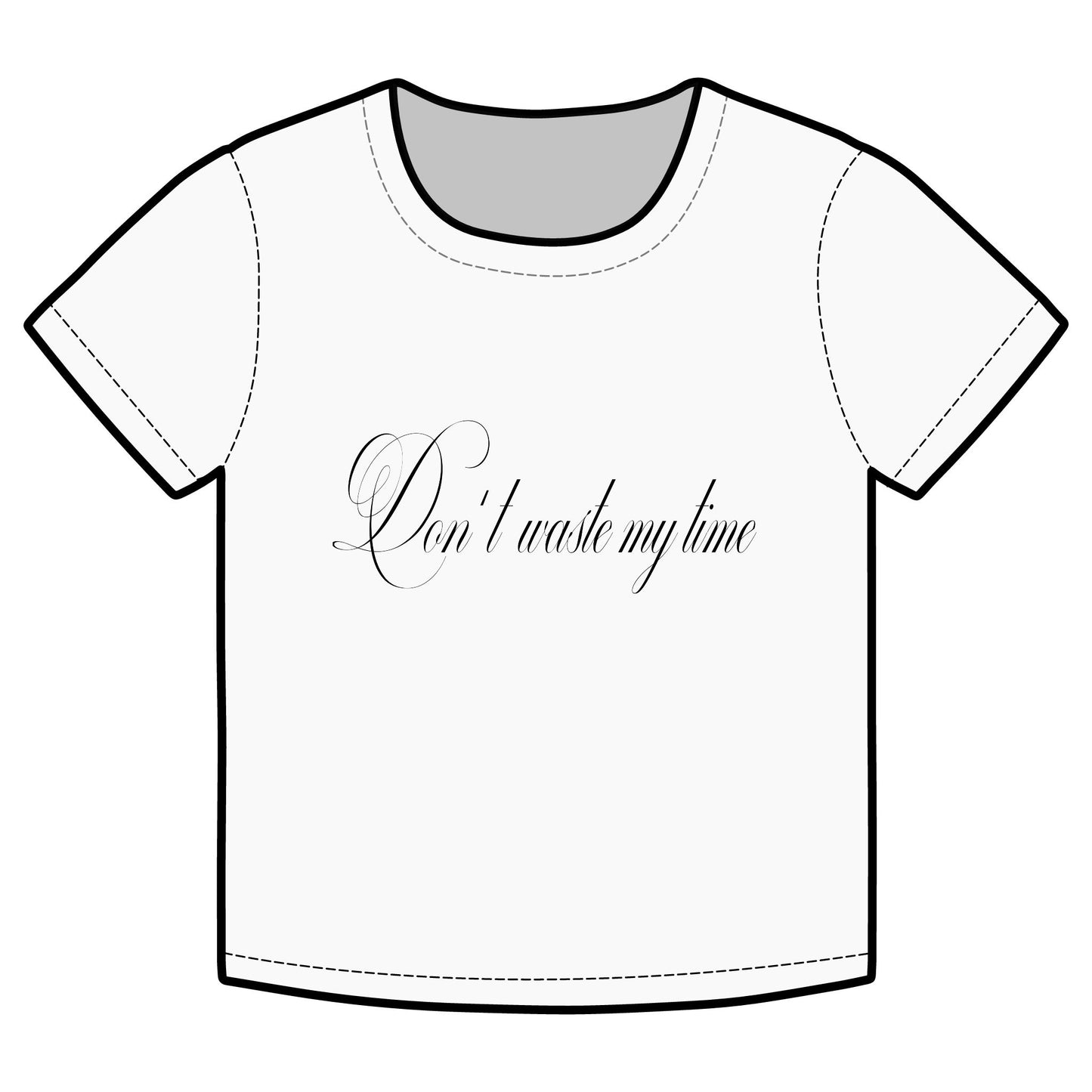 Designer Ladies Rib Baby Tee - "Don't Waste My Time"