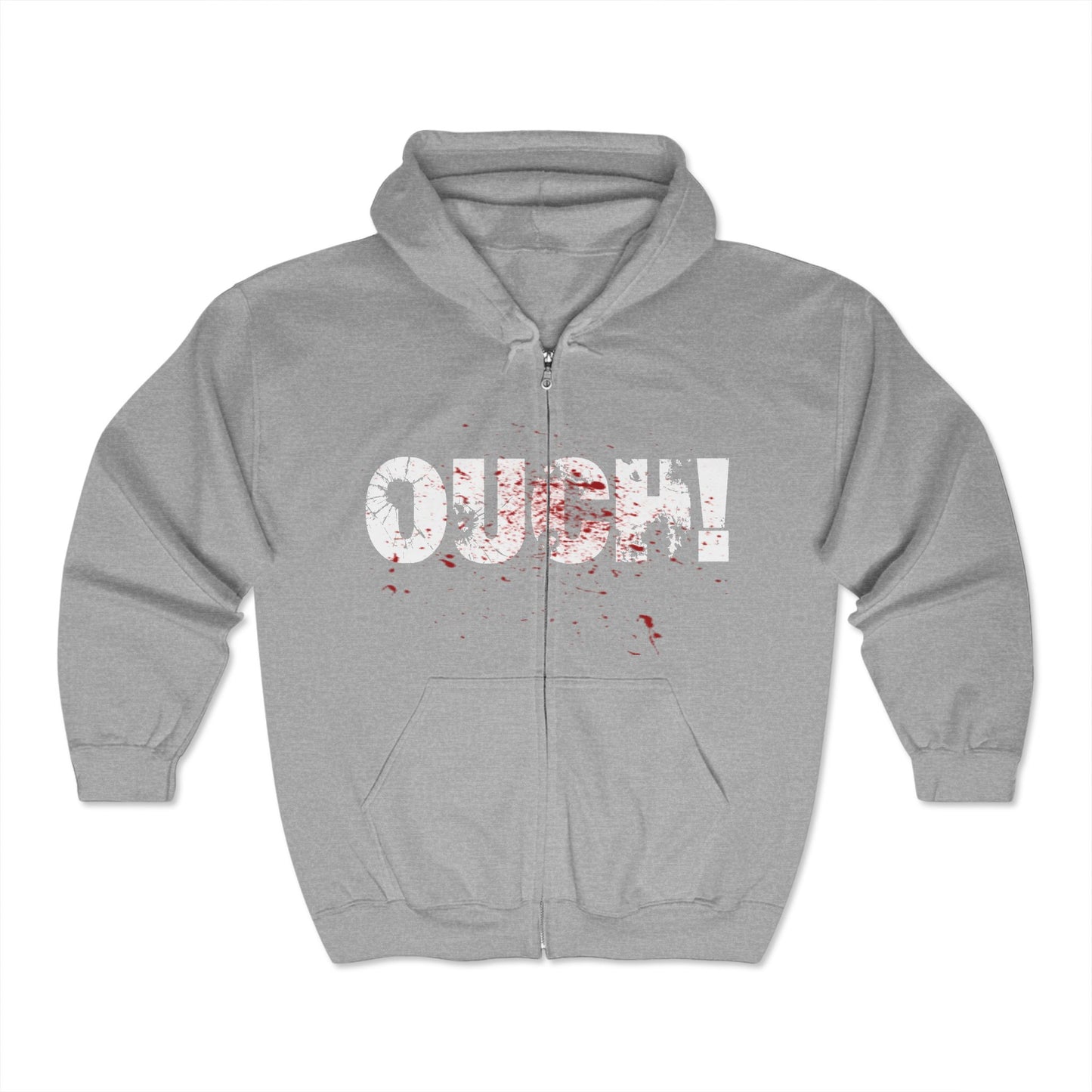 OUCH! Zip Up Hoodie (Unisex)