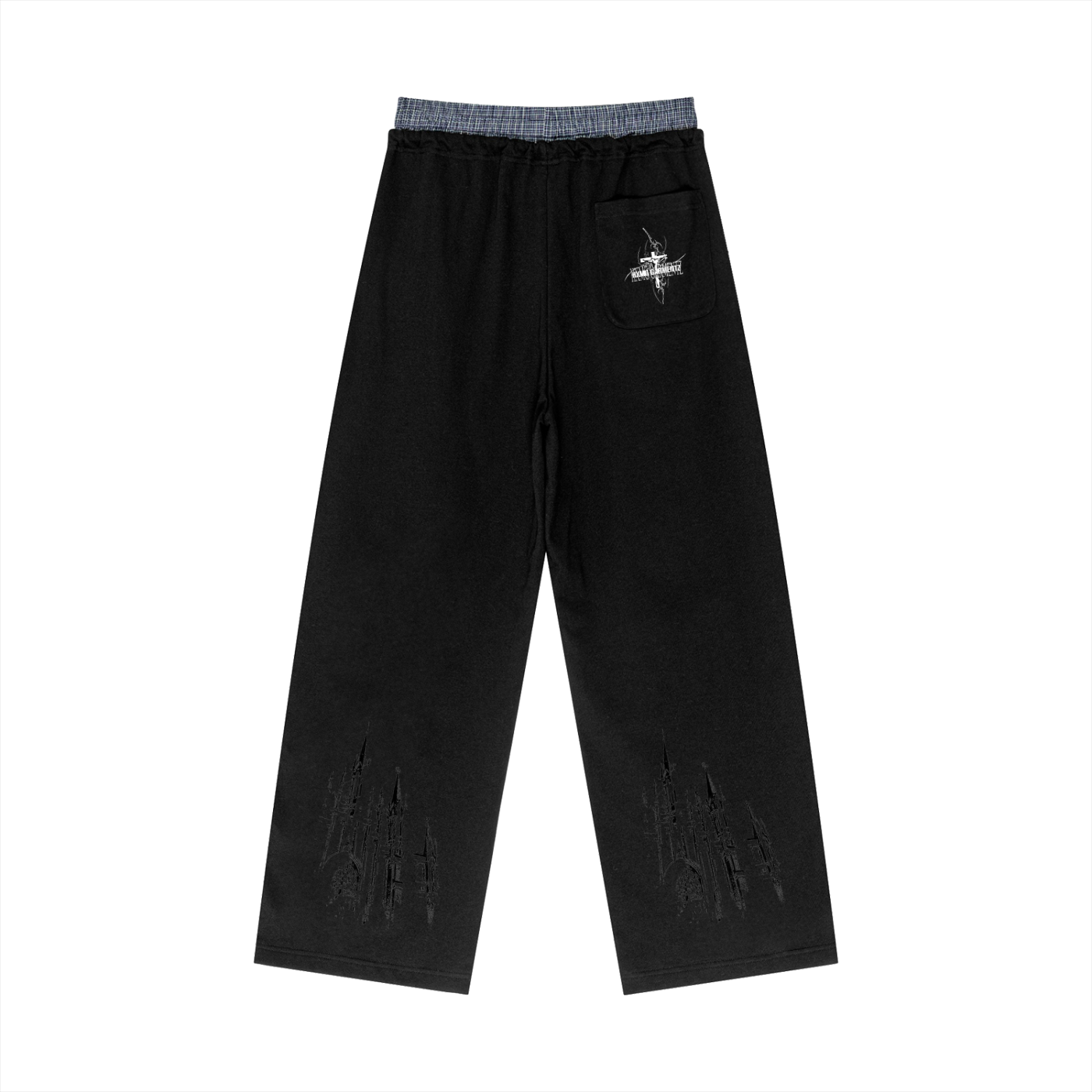 HXMG DOUBLE Plaid Contrast Waist Pants