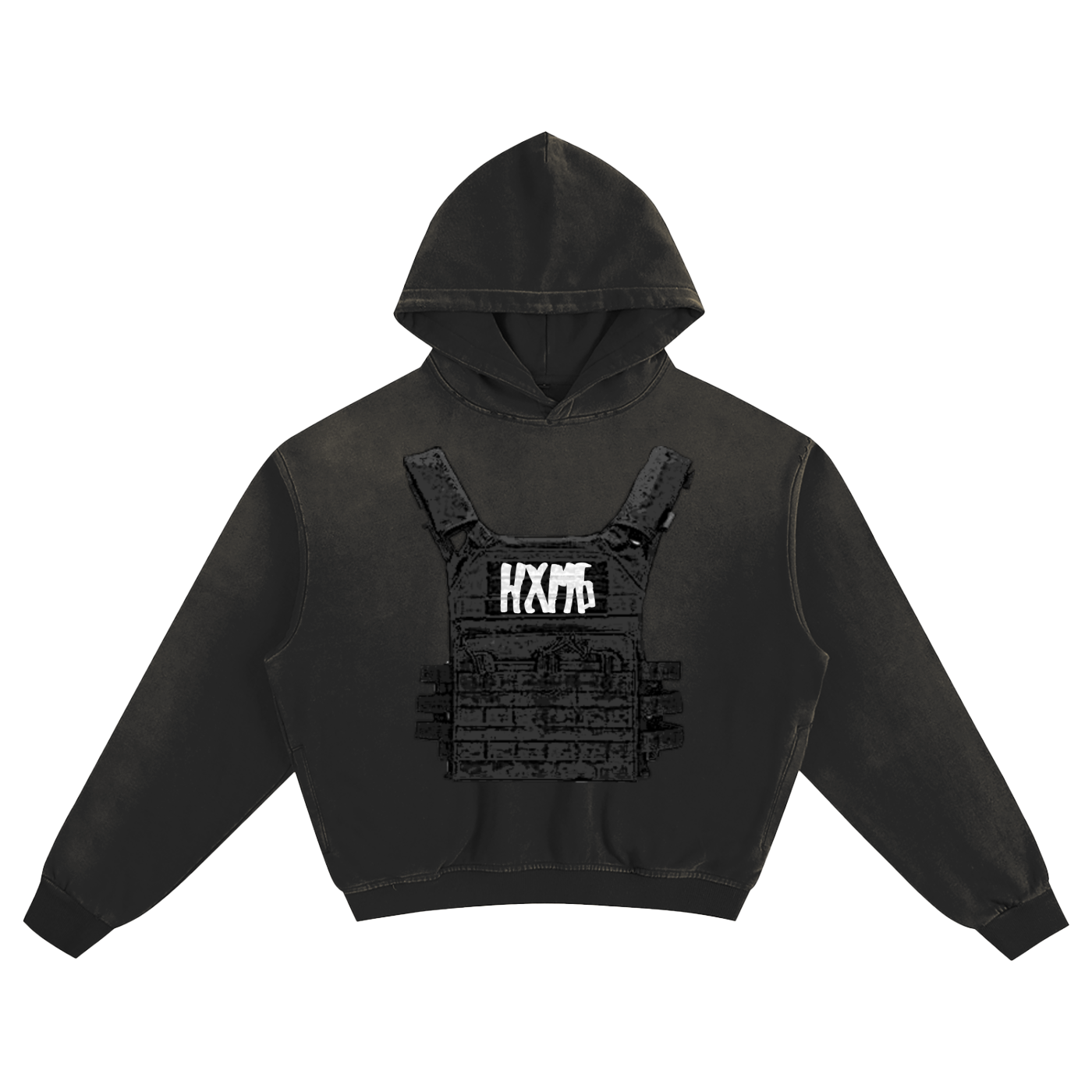 HXMG Bulletproof Vest Printed Boxy Hoodie