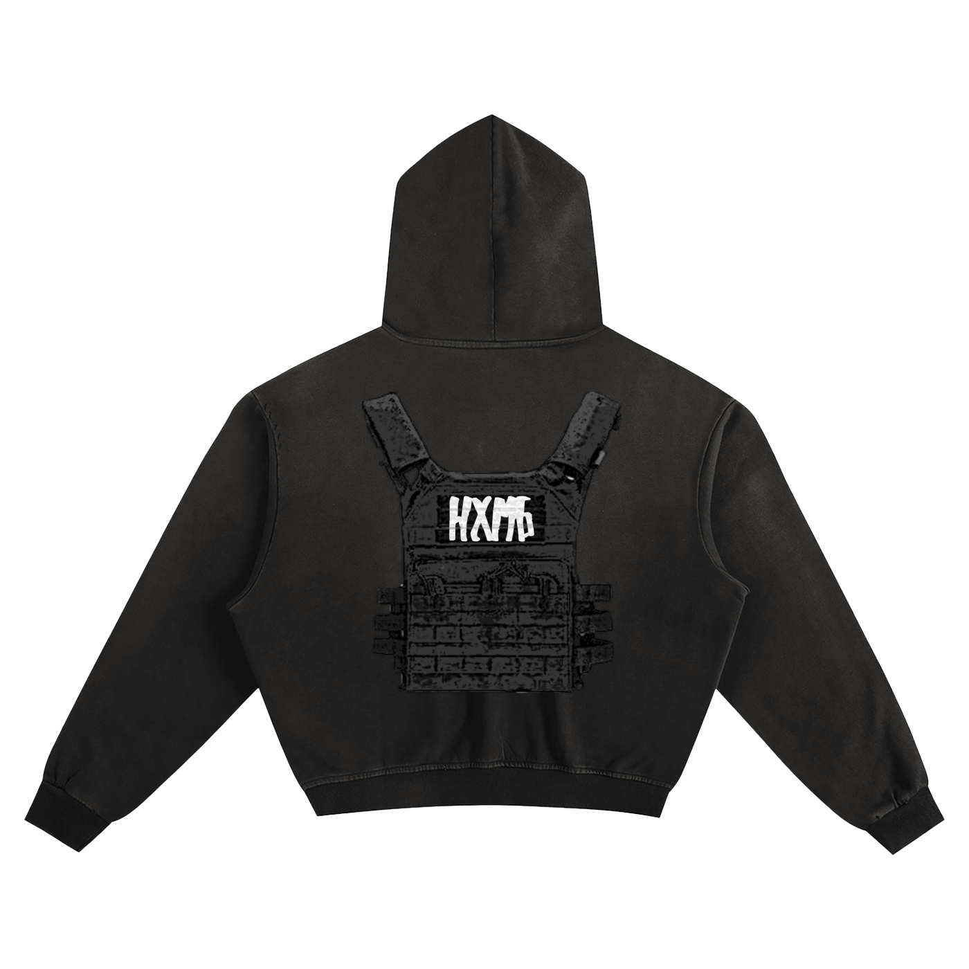 HXMG Bulletproof Vest Printed Boxy Hoodie