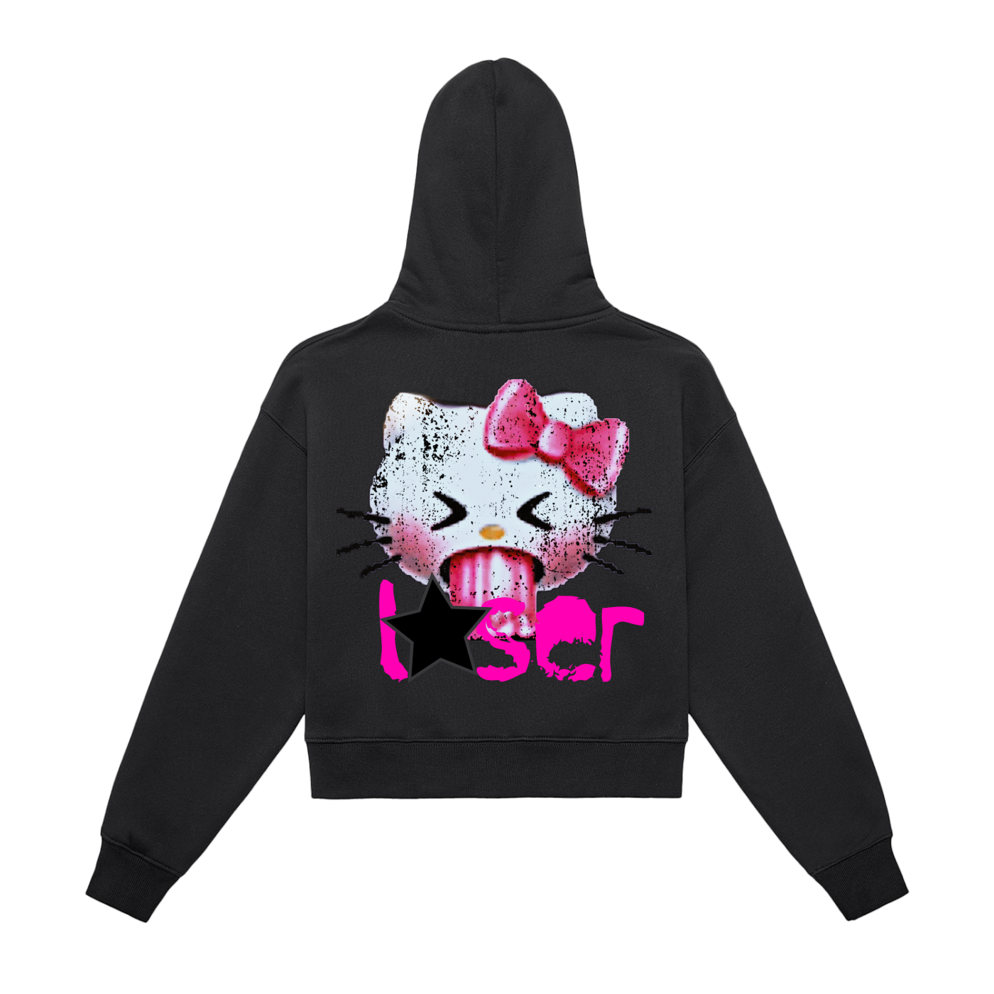“Baby GLØ” Designer Ladiez Fleeced Zip-Up Cropped Hoodie