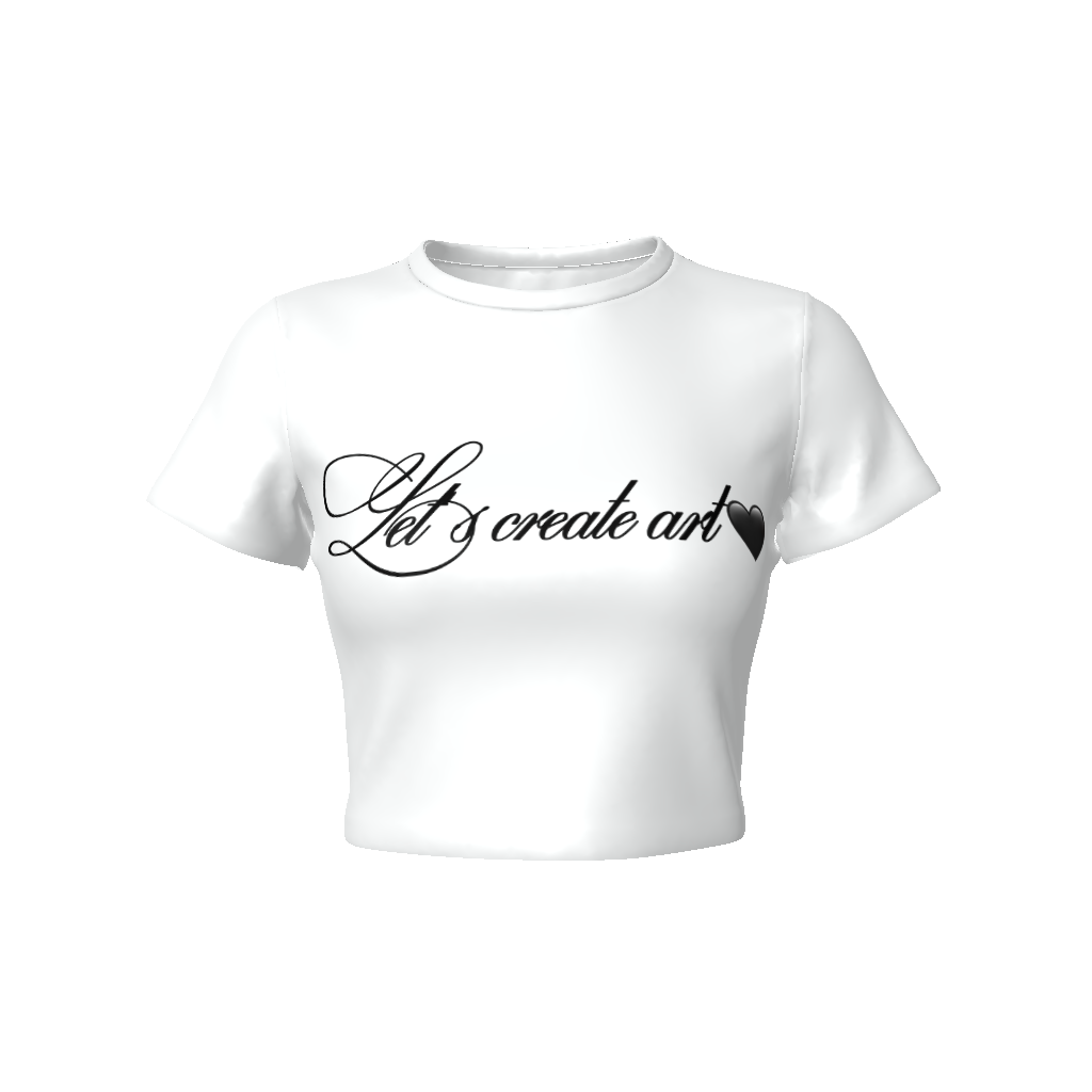 Let’s create art🖤- Women's Fitted Crop Tee