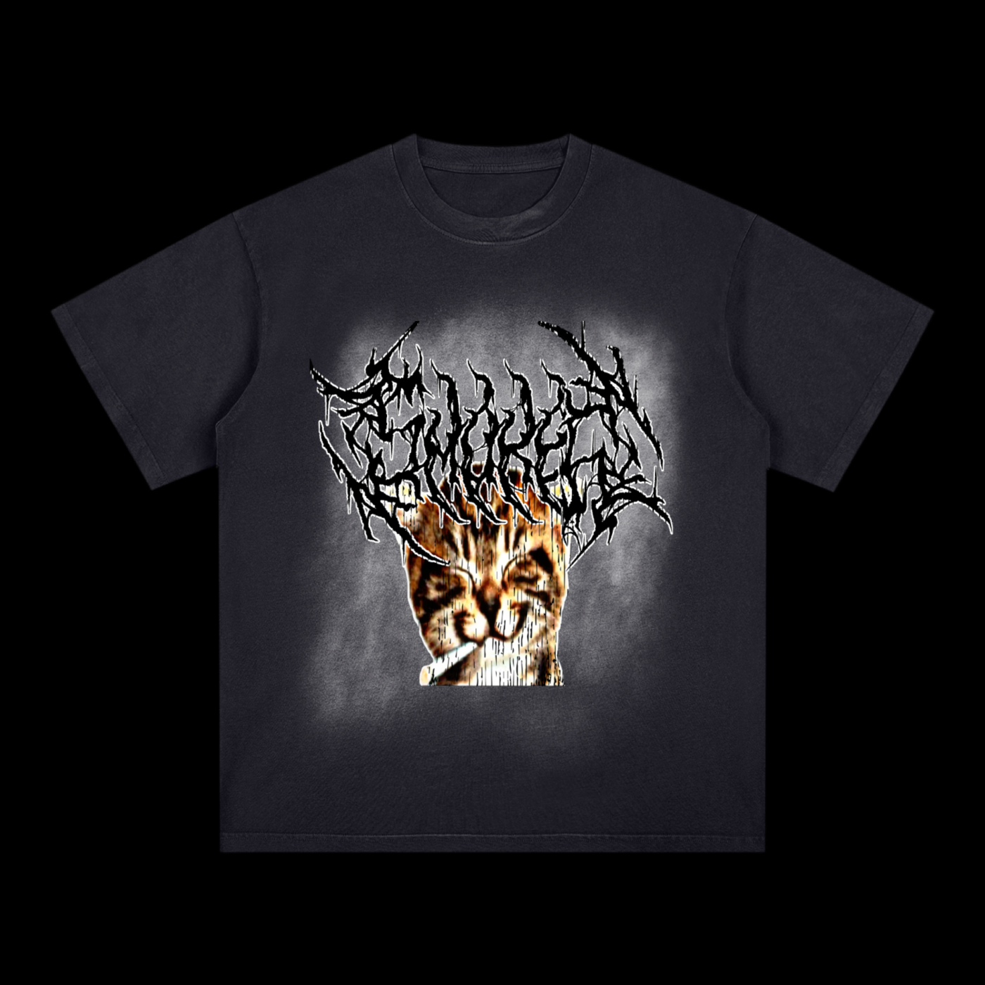 SMOKEY HARDCORE- Washed Drop Shoulder T-Shirt - 250 GSM